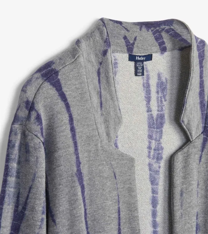 Hatley Ami Cardigan 8211 Storm Tie Dye Women Sweaters