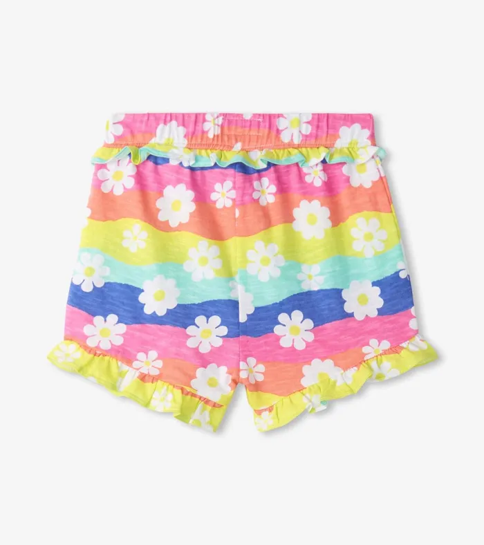 Hatley Baby and Toddler Girls Groovy Flowers Ruffle Shorts Baby and Toddler Bottoms