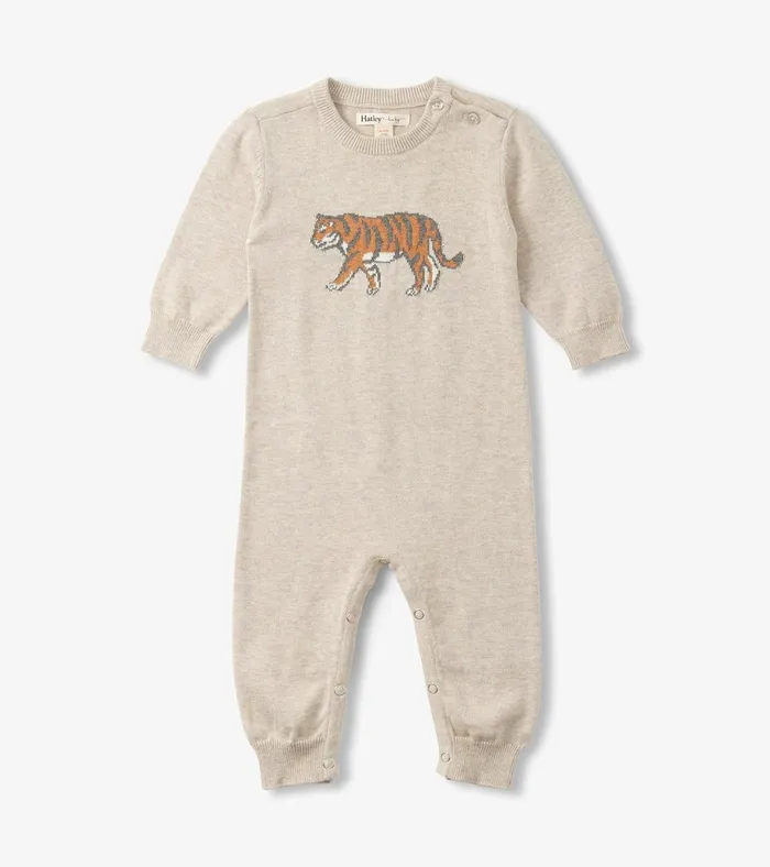Hatley Baby Boys Little Tiger Sweater Romper Baby and Toddler Sweaters