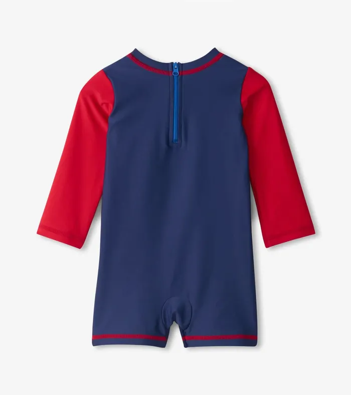 Hatley Baby Boys Nautical Anchor OnePiece Rashguard Baby and Toddler Swimwear