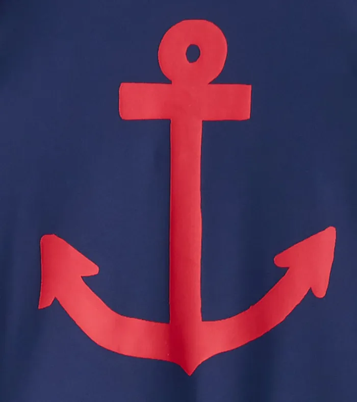 Hatley Baby Boys Nautical Anchor OnePiece Rashguard Baby and Toddler Swimwear