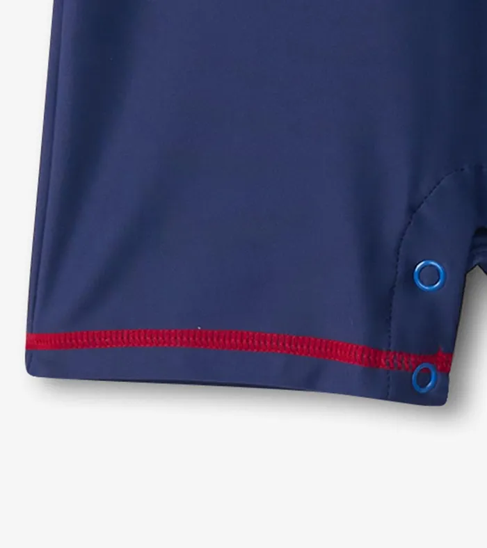 Hatley Baby Boys Nautical Anchor OnePiece Rashguard Baby and Toddler Swimwear