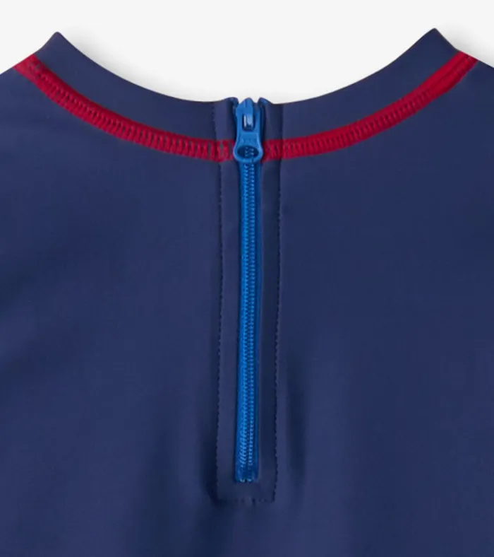 Hatley Baby Boys Nautical Anchor OnePiece Rashguard Baby and Toddler Swimwear