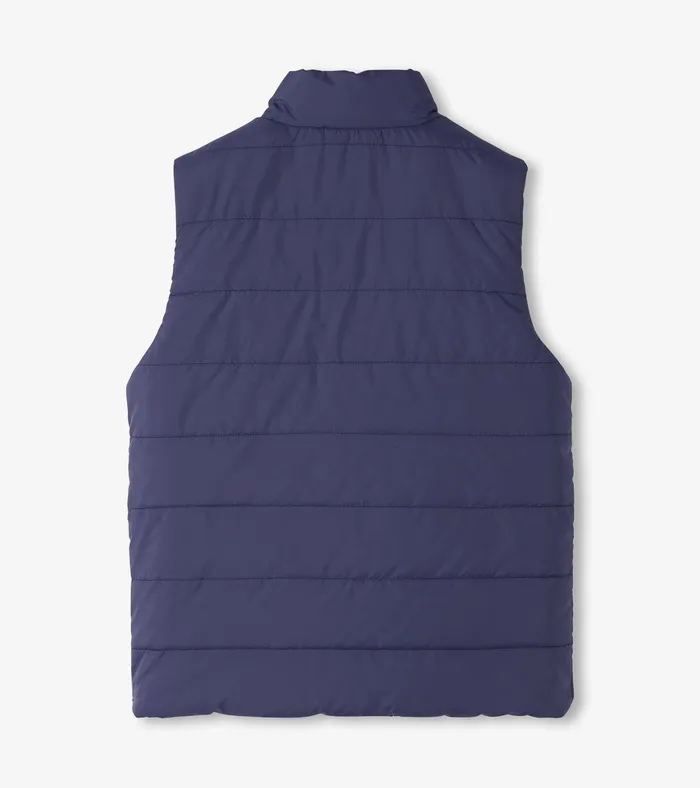 Hatley Boys Dino Fossils Reversible Quilted Vest Boys Tops