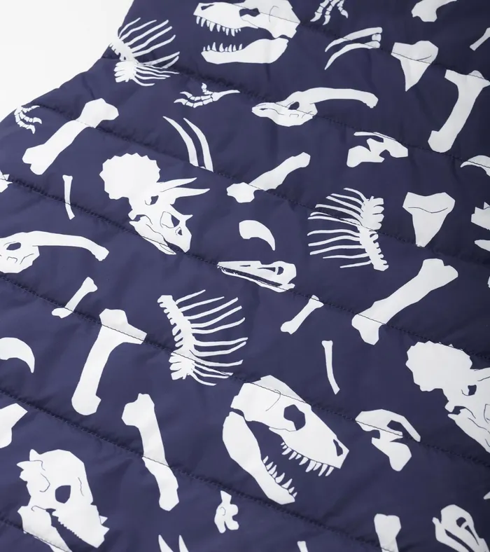 Hatley Boys Dino Fossils Reversible Quilted Vest Boys Tops