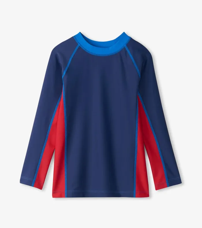 Hatley Boys Nautical Colourblock Long Sleeve Rashguard Boys Swimwear