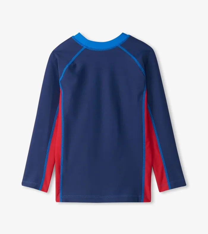 Hatley Boys Nautical Colourblock Long Sleeve Rashguard Boys Swimwear