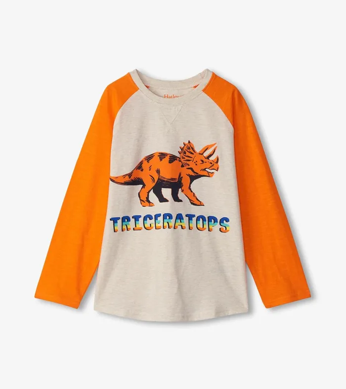 Hatley Boys Triceratops Long Sleeve TShirt Boys Tops
