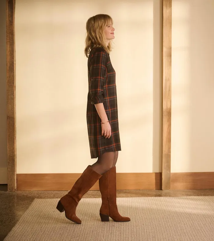 Hatley Cara Shirt Dress 8211 Autumn Plaid Women Dresses