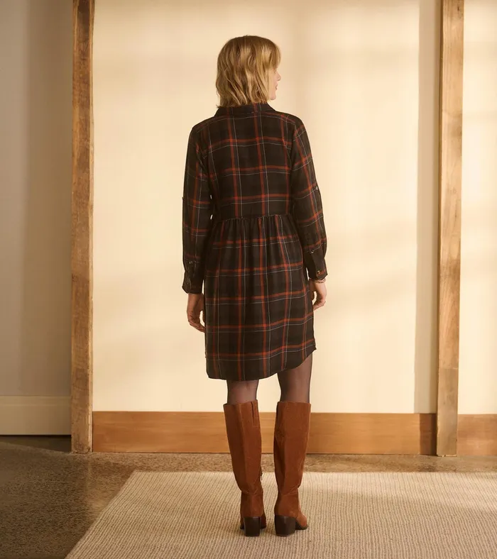 Hatley Cara Shirt Dress 8211 Autumn Plaid Women Dresses
