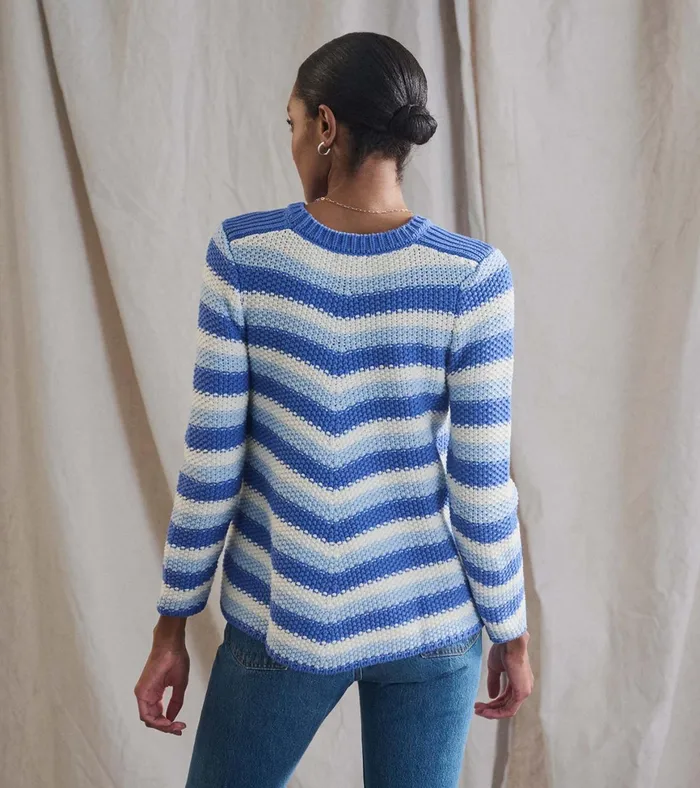 Hatley Chevron Swing Sweater 8211 Navy Blue Women Sweaters