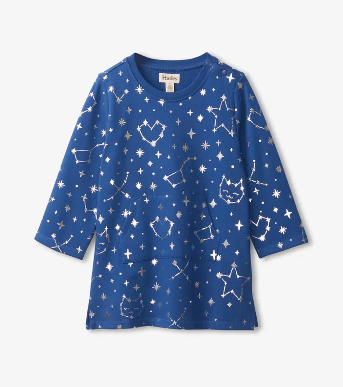 Hatley Constellation Terry Dress Baby and Toddler Dresses