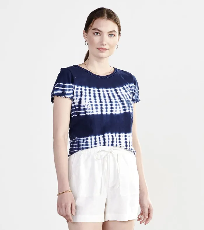 Hatley Emma Tee 8211 Waterside Tie Dye Women Tops