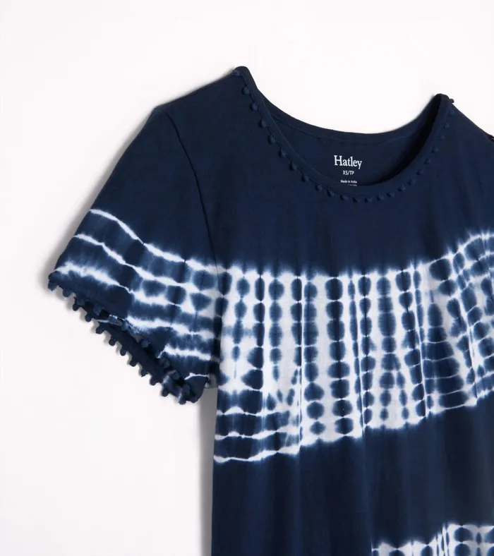 Hatley Emma Tee 8211 Waterside Tie Dye Women Tops