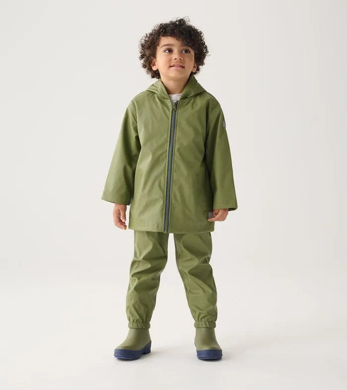 Hatley Forest Green Rain Pants GirlsBoys Rainwear