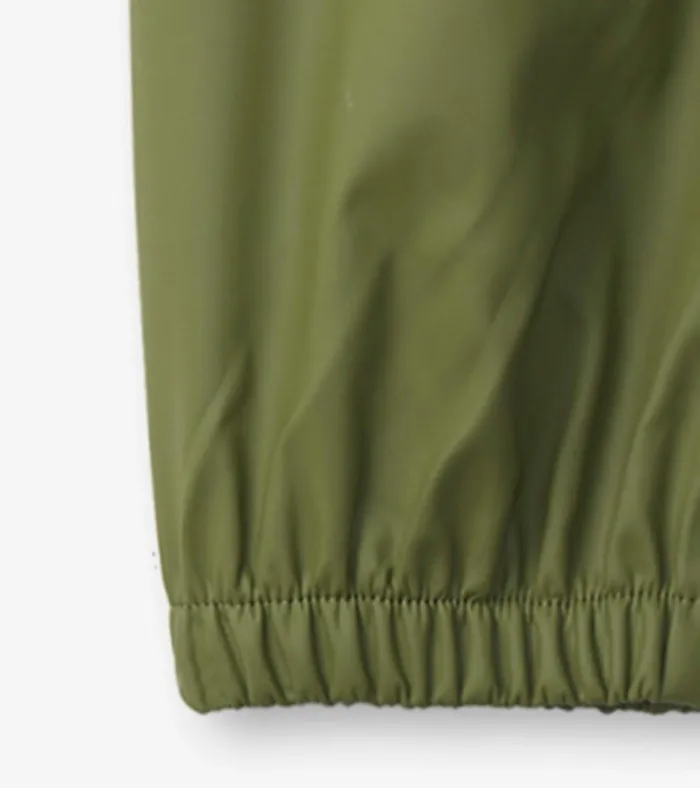 Hatley Forest Green Rain Pants GirlsBoys Rainwear
