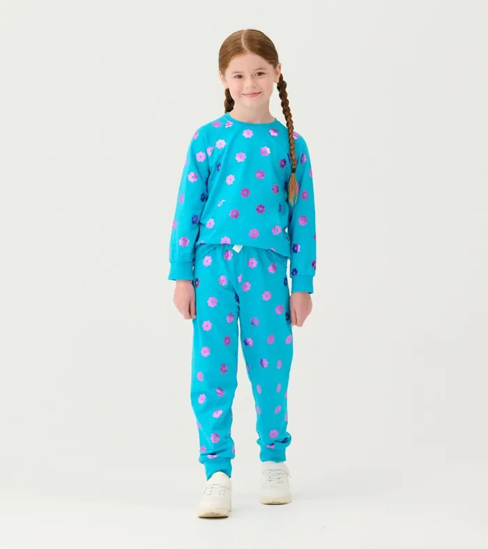 Hatley Girls Blossom Cuffed Track Pants Girls Bottoms