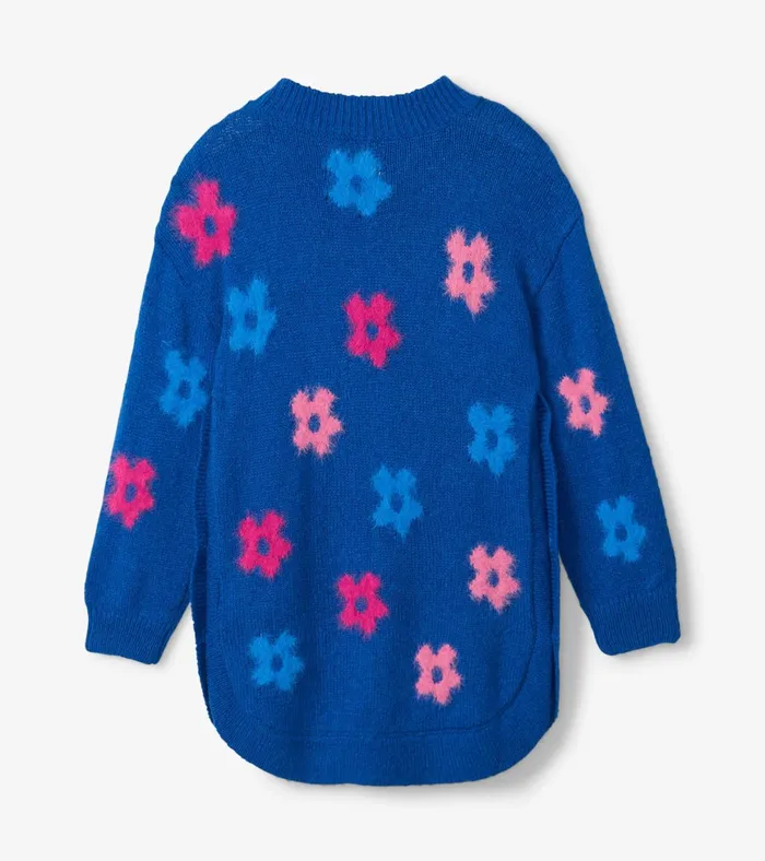 Hatley Girls Bold Flowers Sweater Tunic Girls Sweaters