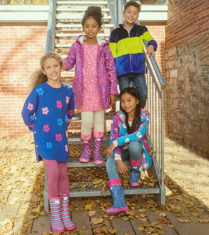 Hatley Girls Bold Flowers Sweater Tunic Girls Sweaters
