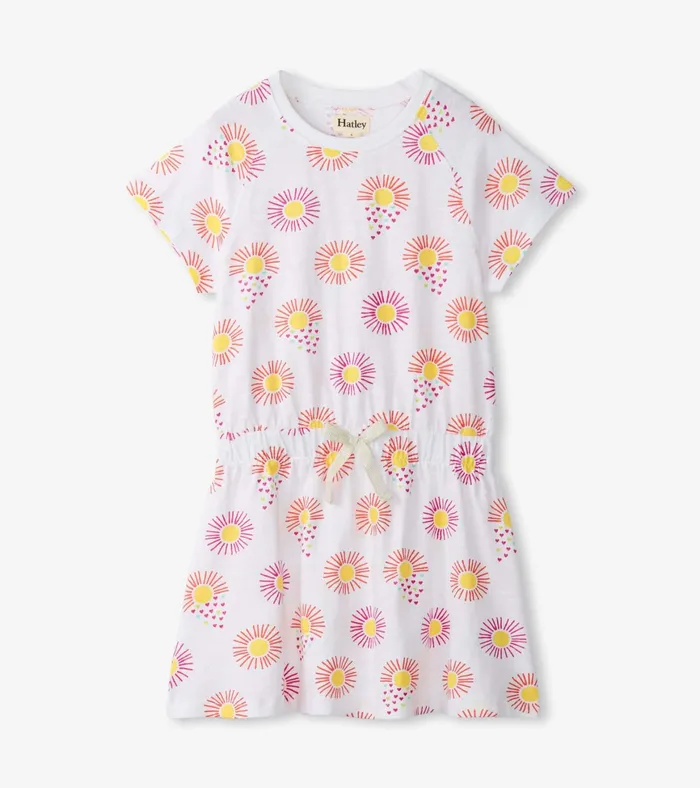 Hatley Girls Heart Suns Cinched Waist Dress Girls Dresses
