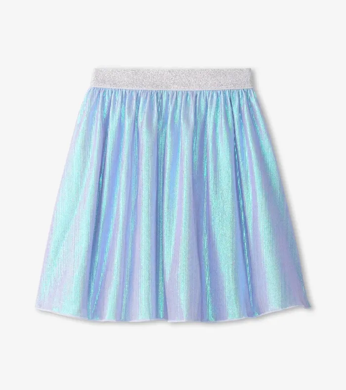 Hatley Girls Silver Metallic Mid Length Skirt Girls Bottoms