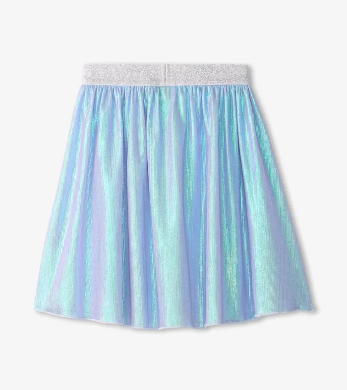 Hatley Girls Silver Metallic Mid Length Skirt Girls Bottoms