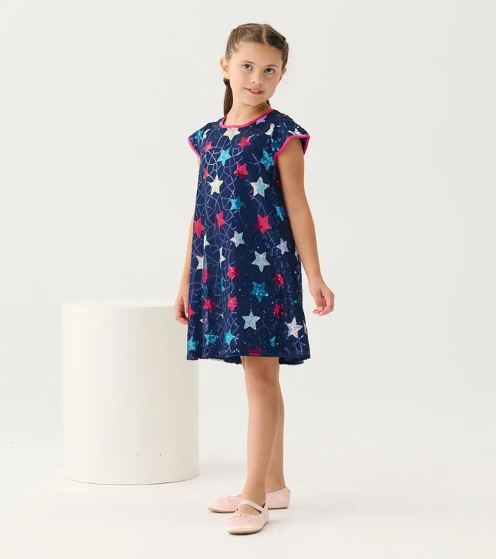 Hatley Girls Starry Sky Party Dress Girls Dresses
