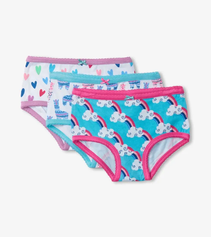Hatley Happy Prints Girls Hipster Underwear 3 Pack Girls Underwear