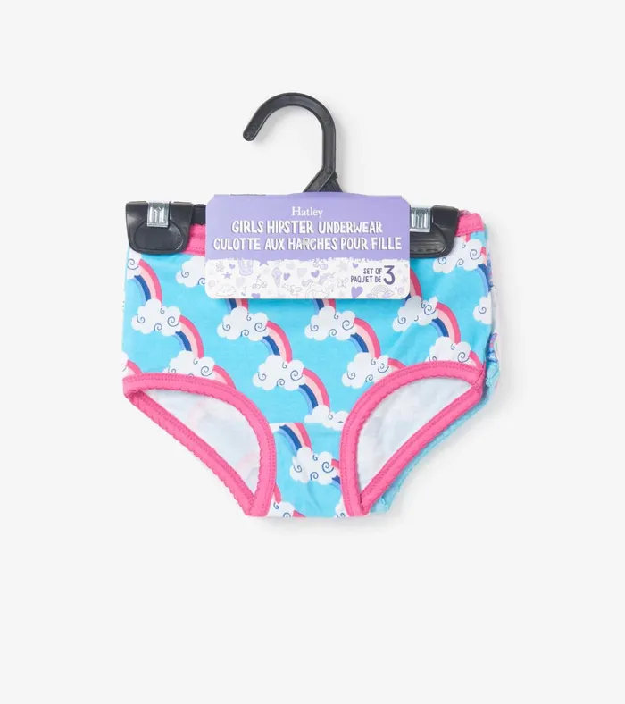 Hatley Happy Prints Girls Hipster Underwear 3 Pack Girls Underwear
