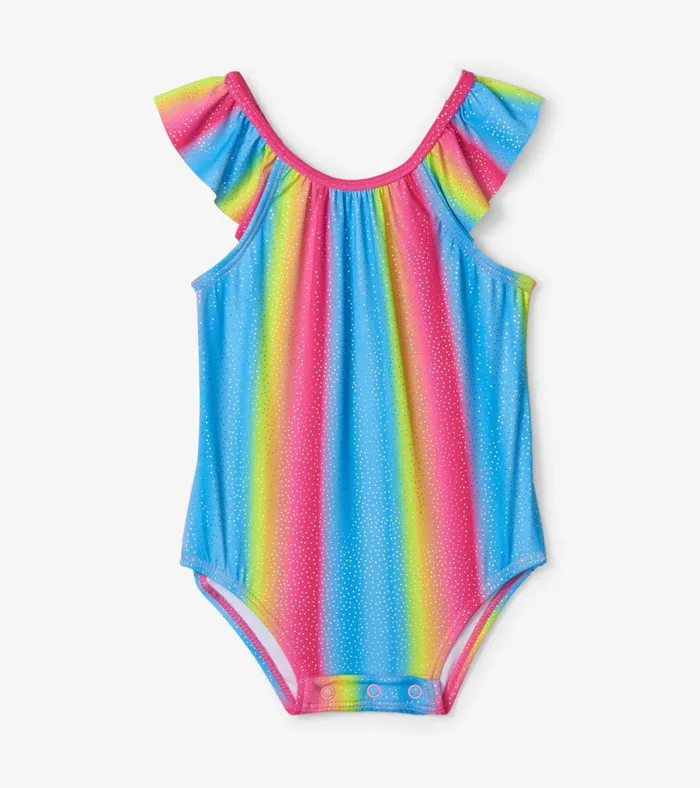 Hatley Jelly Bean Rainbow Baby Ruffle Swimsuit Baby and Toddler Swimwear