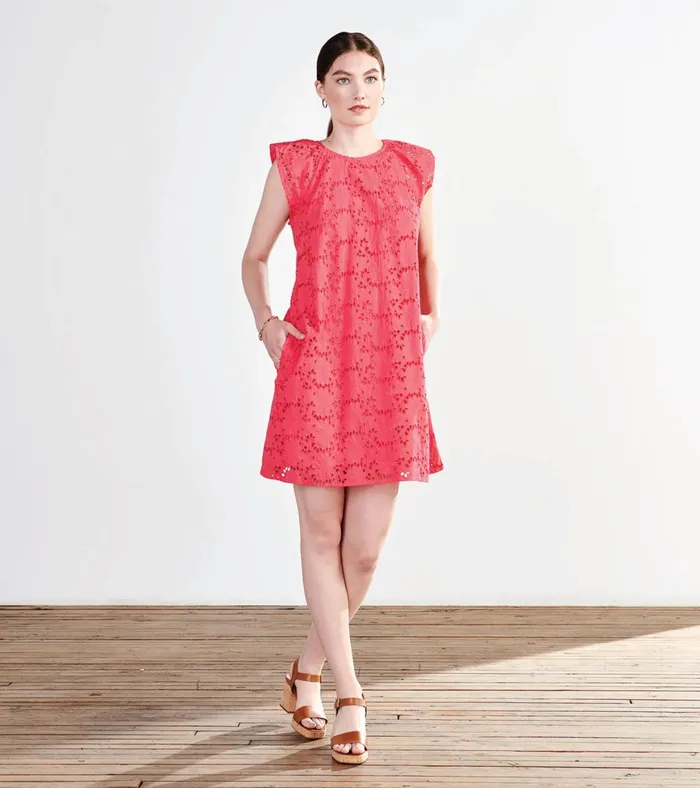 Hatley Kaia Eyelet Dress 8211 Rouge Red Women Dresses