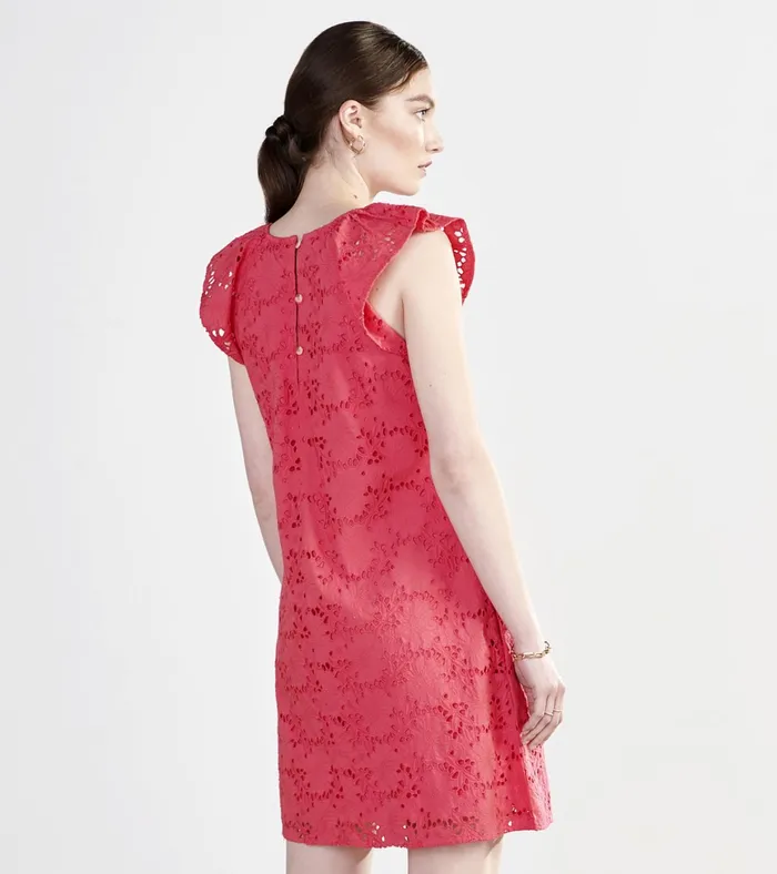 Hatley Kaia Eyelet Dress 8211 Rouge Red Women Dresses