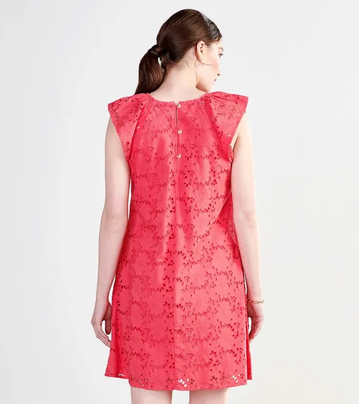 Hatley Kaia Eyelet Dress 8211 Rouge Red Women Dresses