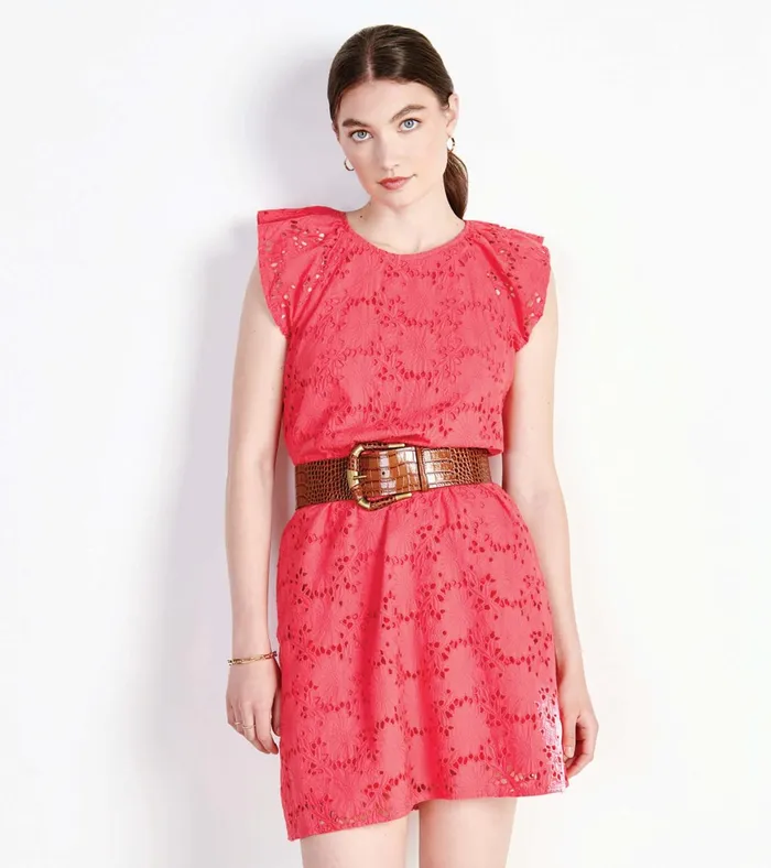 Hatley Kaia Eyelet Dress 8211 Rouge Red Women Dresses