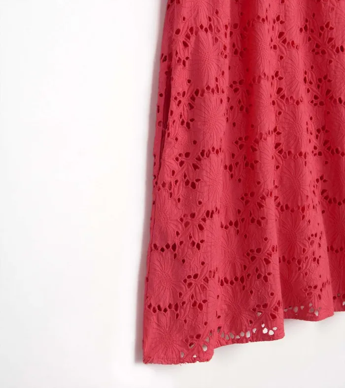 Hatley Kaia Eyelet Dress 8211 Rouge Red Women Dresses
