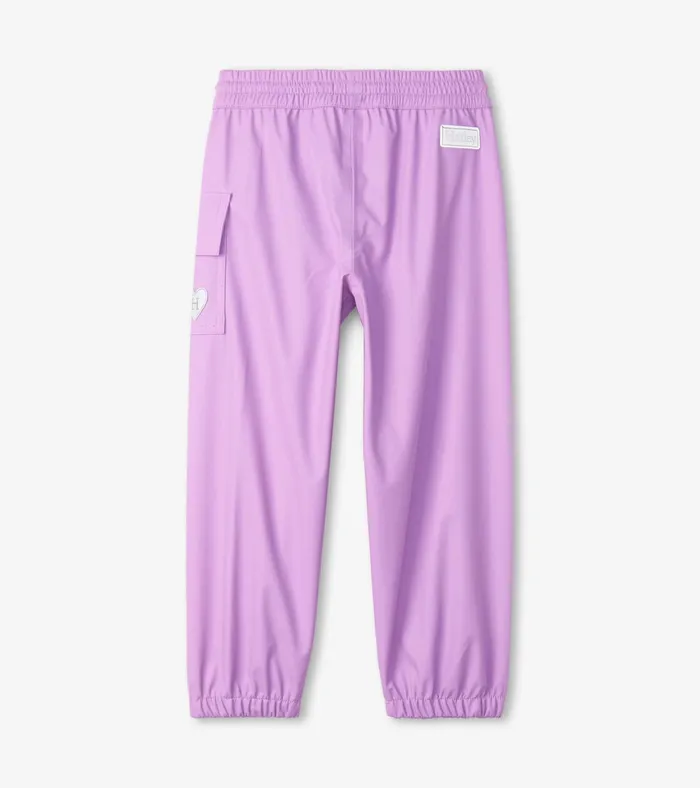 Hatley Lilac Rain Pants Girls Rainwear