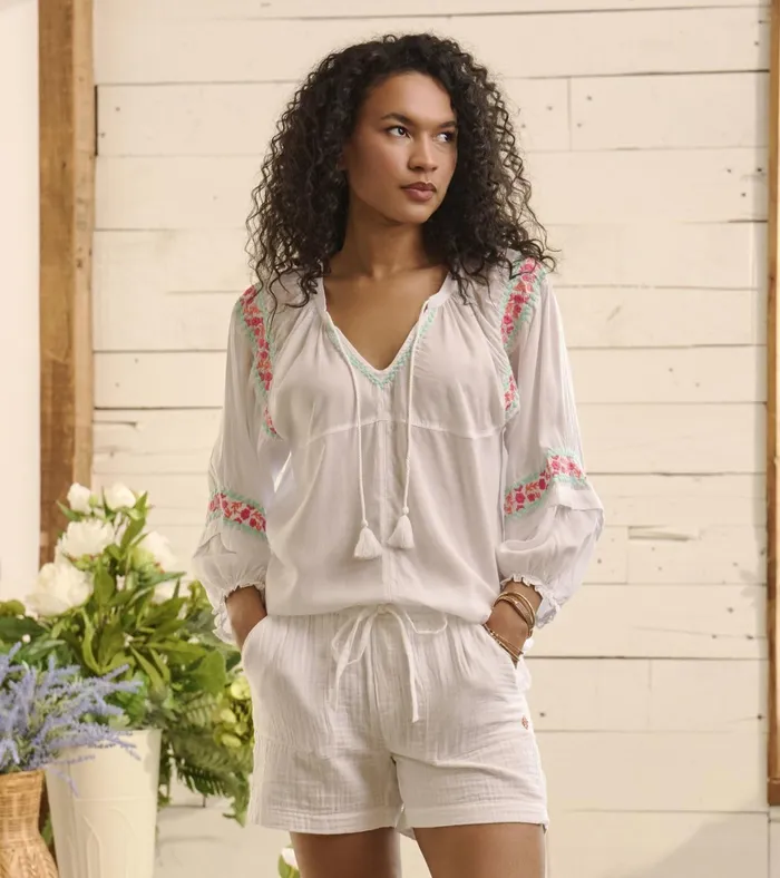 Hatley Naomi Blouse 8211 Fresh White Women Tops