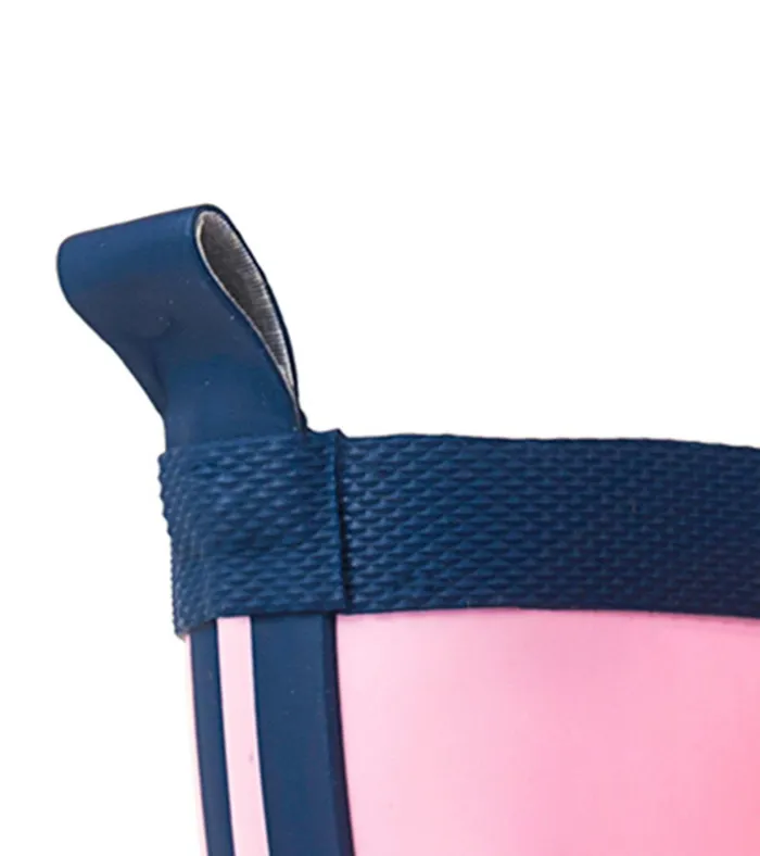 Hatley Pink and Navy Matte Rain Boots GirlsBaby and Toddler Rainwear