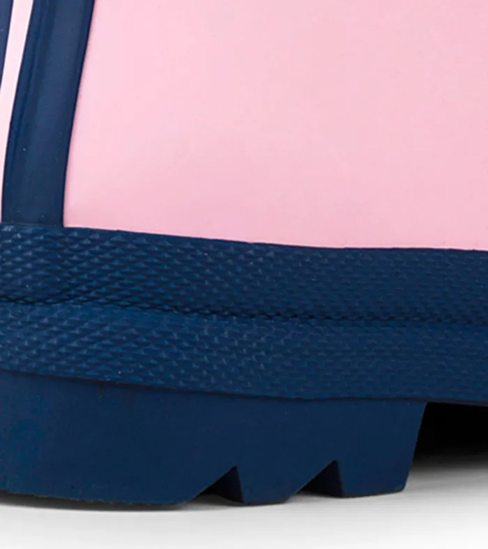 Hatley Pink and Navy Matte Rain Boots GirlsBaby and Toddler Rainwear