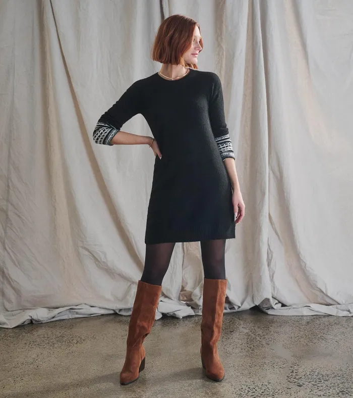 Hatley Sadie Sweater Dress 8211 Black Women Dresses