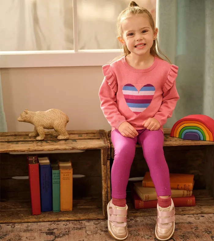 Hatley Striped Heart Ruffle Sleeve Sweater Baby and Toddler Sweaters