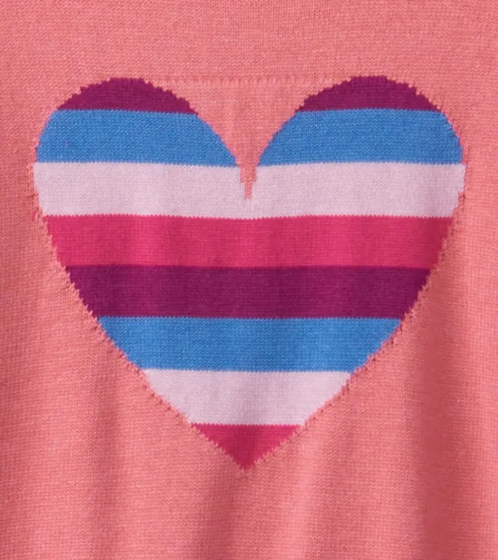 Hatley Striped Heart Ruffle Sleeve Sweater Baby and Toddler Sweaters