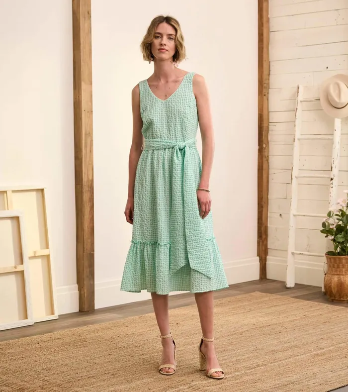 Hatley Sydney Midi Dress 8211 Beveled Glass Gingham Women Dresses