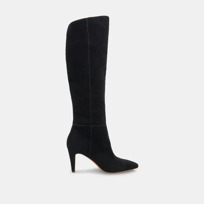 Haze Wide Calf Boots Onyx Suede Women Dolce Vita Boots and Booties