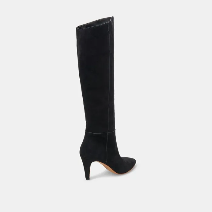 Haze Wide Calf Boots Onyx Suede Women Dolce Vita Boots and Booties