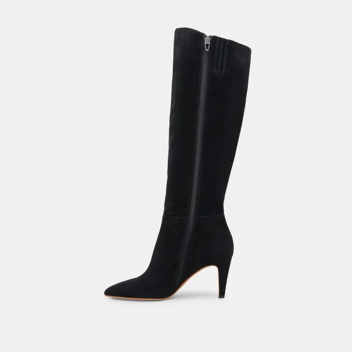 Haze Wide Calf Boots Onyx Suede Women Dolce Vita Boots and Booties