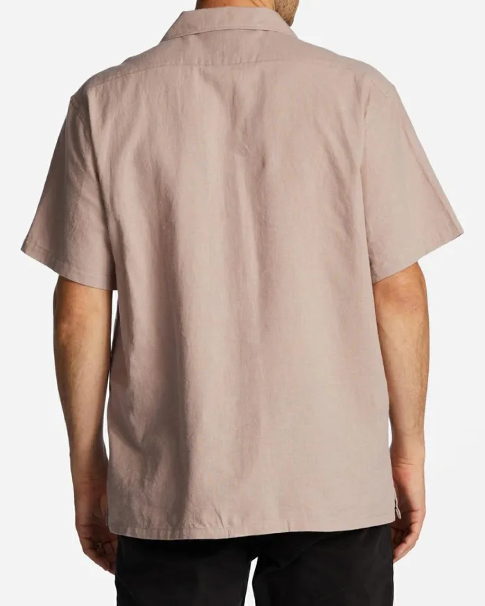 Hemp Vacay Short Sleeve Shirt Dusty Lilac Men Billabong Shirts