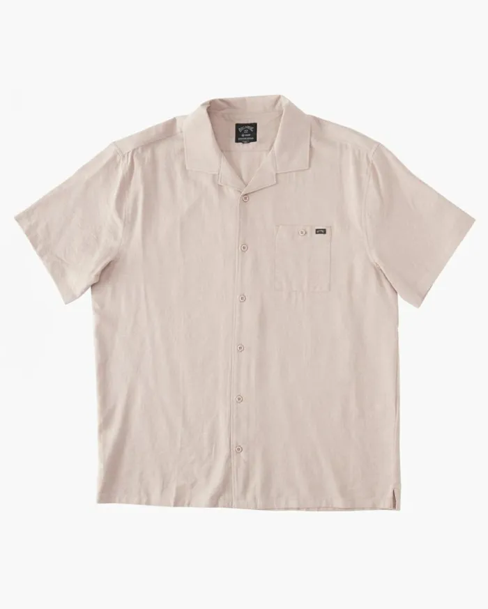 Hemp Vacay Short Sleeve Shirt Dusty Lilac Men Billabong Shirts