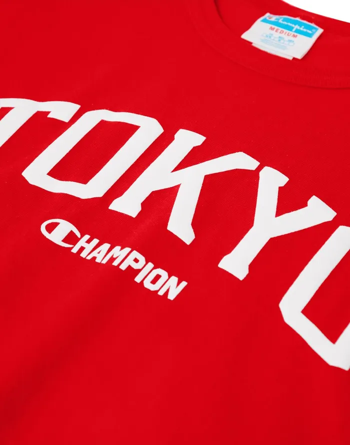 Heritage ShortSleeve TShirt Tokyo Team Red Scarlet Men Champion TShirts and Tops