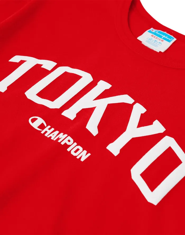Heritage ShortSleeve TShirt Tokyo Team Red Scarlet Men Champion TShirts and Tops